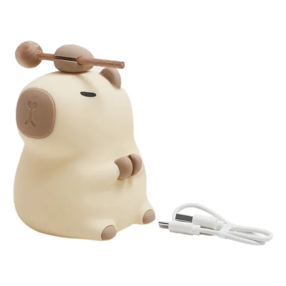 .. Lâmpada De Dormir Capivara, Bateria Embutida, Ao Lado Do