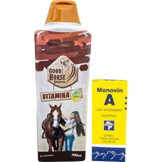 Kit Shampoo Good Horse 700ml + Monovin A Bravet 20ml