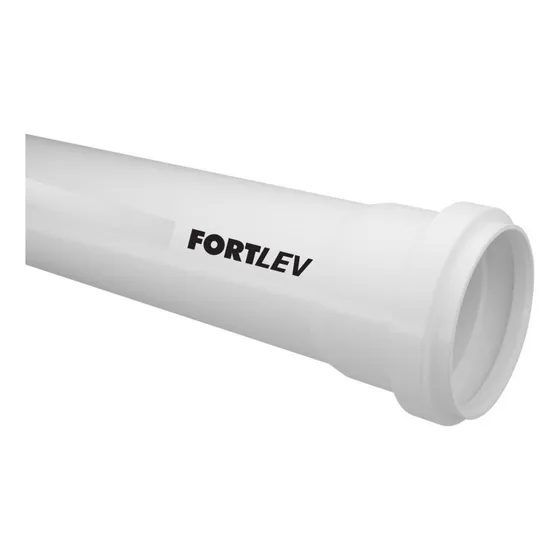 Tubo 75mm Fortlev Esgoto 3 Pol. Barra Cano Branco 2 Metros