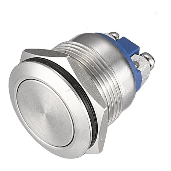 Botón Pulsador 2 Pin Normal/abierto 20mm Acero