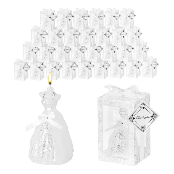30 Vela Regalo Despedida Soltera Estilo Vestido Boda Caja
