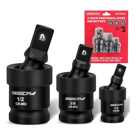 Set Giratorio Impact Universal Joint Socket De 3 Piezas