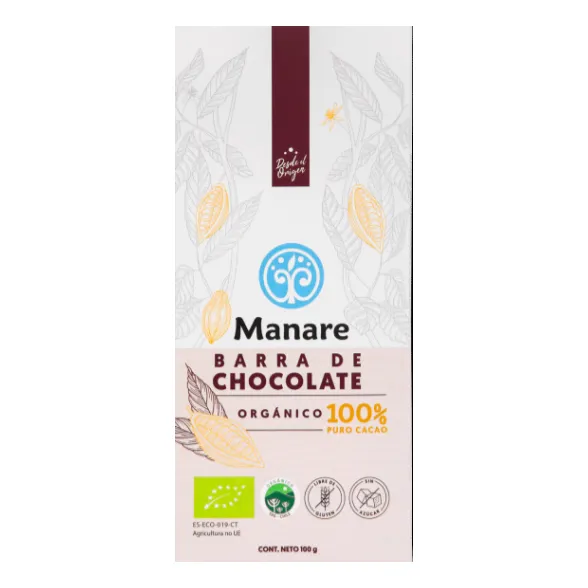 Chocolate 100% Cacao Orgánico 100 G
