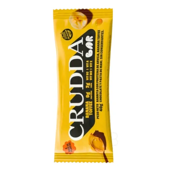 Pack X 6 Barra Crudda Banana Toffee 40 G