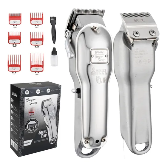Maquina De Corte pelo B-Way Steel Clip plateada Cortadora de Pelo