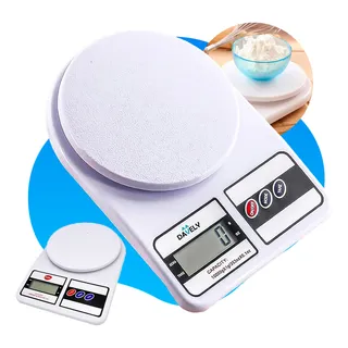Balança De Cozinha Digital Balança Digital Davely Sf-400 Pesa Até 10kg Branco Balança De Cozinha Digital Balança Digital Davely Sf-400 Pesa Até 10kg Branco