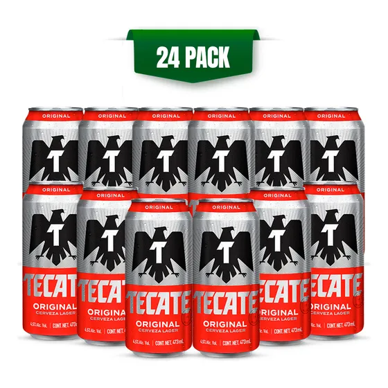 Cerveza Tecate Original 24 Latas De 473ml