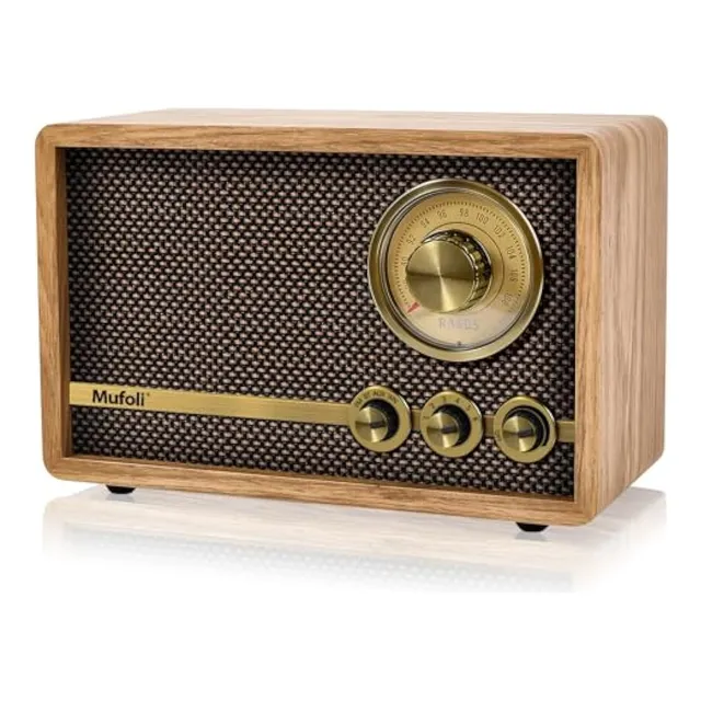 Altavoz Bluetooth Vintage, Radio Retro De Madera