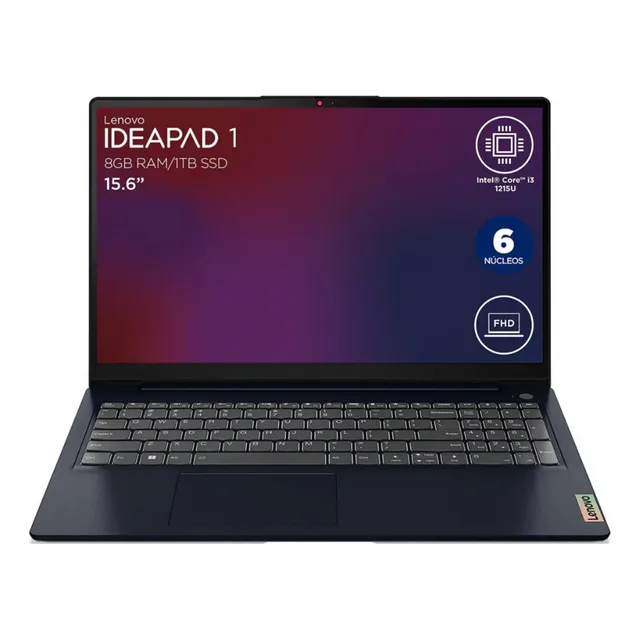 Lenovo Ideapad 1, Intel Core I3, 8gb Ram, 1tb Ssd Blue Azul