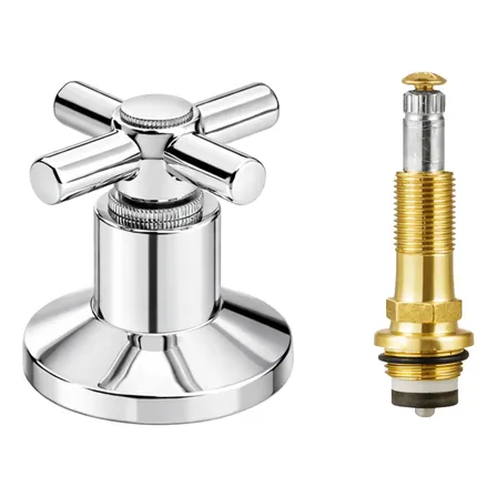 Kit Acabamento Registro Pressão Cromado Com Reparo 1416 Luxo Cromado Brilhante