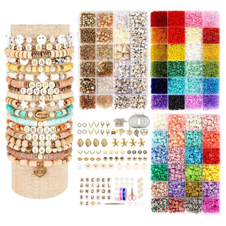 Set De Pulseras Cuentas Para Hacer De Abalorios 20500+pzs Set De Pulseras Cuentas Para Hacer De Abalorios 20500+pzs