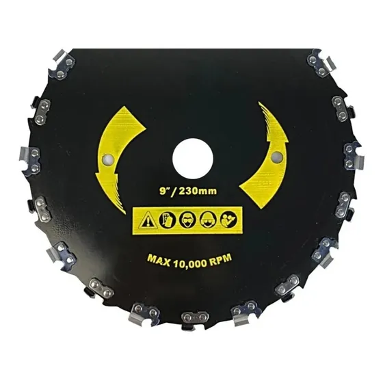 Disco Com Corrente De Motosserra P/ Roçadeira 230mm Tripsaw