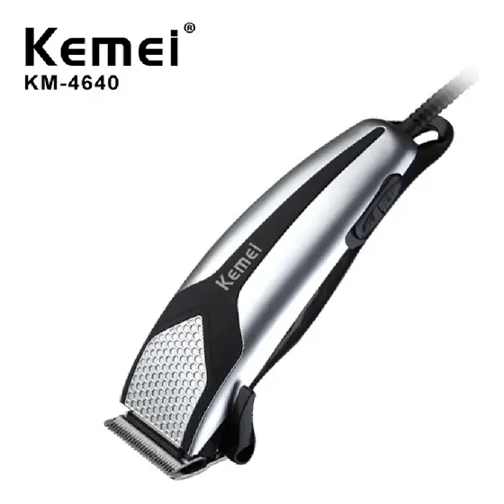 Maquina De Afeitar Kemei Alámbrica Cabello Barba Kit Barbero