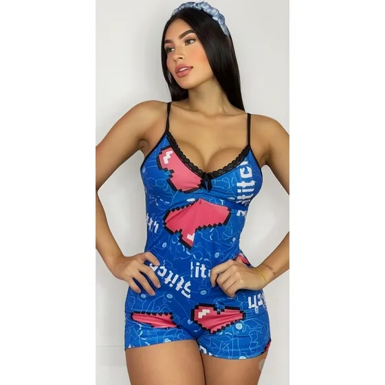 Pijama Mujer Enterizo Piel Durazno Stich Dama