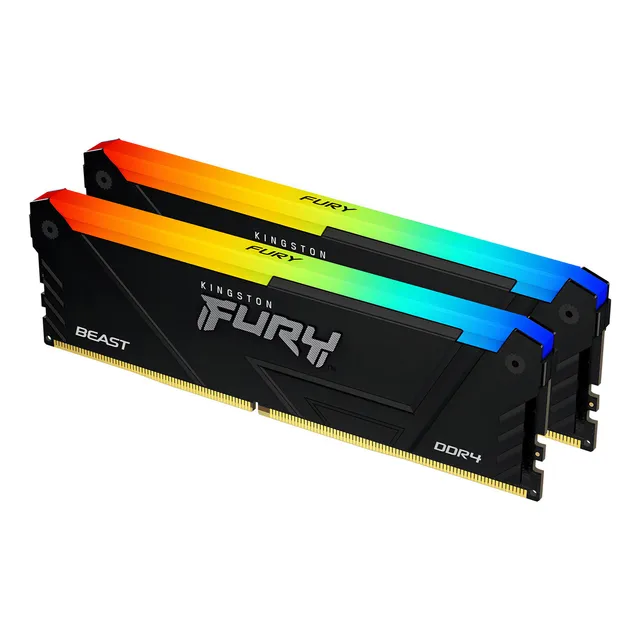 Memoria Ram Kingston Fury Beast Ddr4 Rgb 64gb 3600mts KF436C18BB2AK2/64