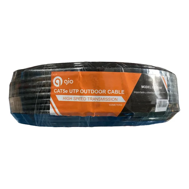 Gio Cable De Red Utp Cat5e Para Exterior Reforzado 100mts