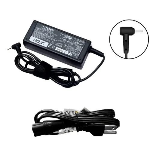 Cargador Acer - 19v 3.42a - 65w - Punta Fina - ! Color Negro