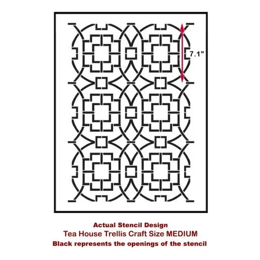 Casa Te Trellis Craft Stencil Tamaño Mediano Trendy Para Diy