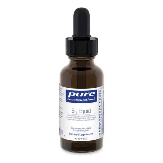Suplemento Líquido B12 De Pure Encapsulations, 30 Ml, 1000 M