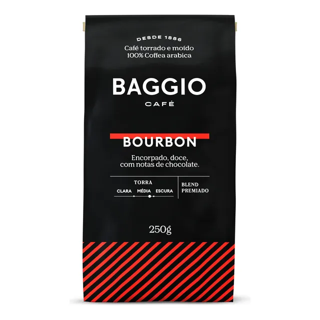 Café Gourmet Torrado E Moido Baggio Torra Media Pcte 250gr Intensidade 9
