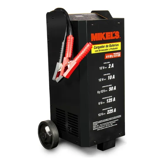 Cargador Baterias Con Arrancador Y Probador Mikels