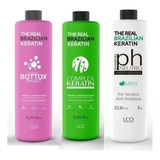 Combo Kit 2 Alisados Keratina Botox 1lt + Sh Neutro X1lt
