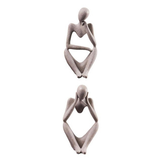 2x Estatuilla De Escultura De Pensador Estatua De Hogar 2x Estatuilla De Escultura De Pensador Estatua De Hogar