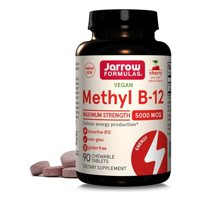 Metilcobalamina 5000 Mcg B12 Jarrow Formulas 90 Tabletas Cereza