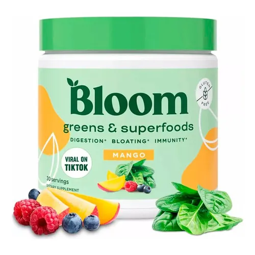 Bloom Nutrition - Probióticos, Enzimas, Antioxidantes Sabor Mango