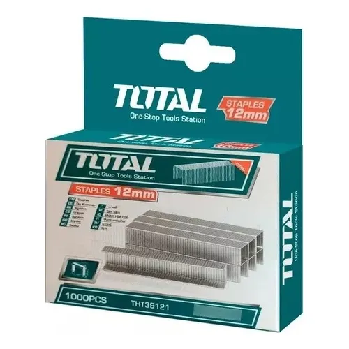 Grapas Corchetes 12x0.7x11.3mm Caja 1000 Unds Total Tht39121 Color Turquesa