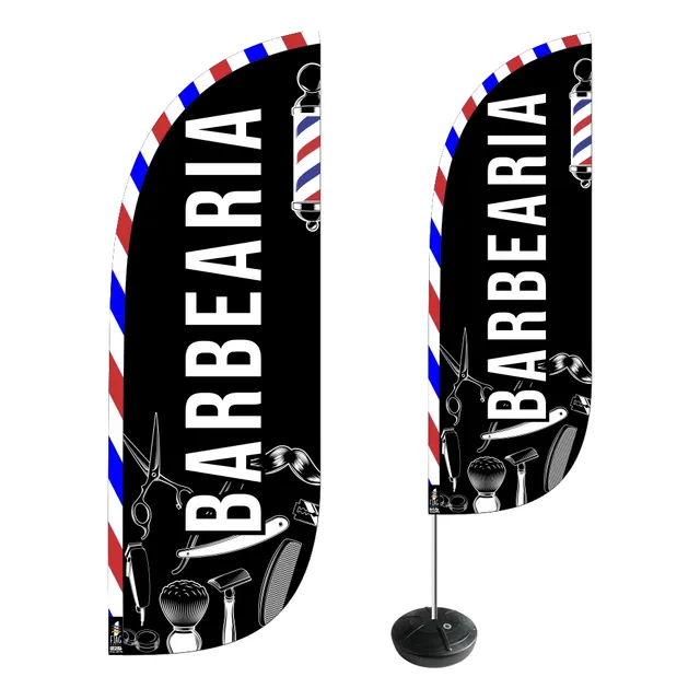 Wind Banner Barbearia D. Face Kit Completo 2,8mts Fly Flag