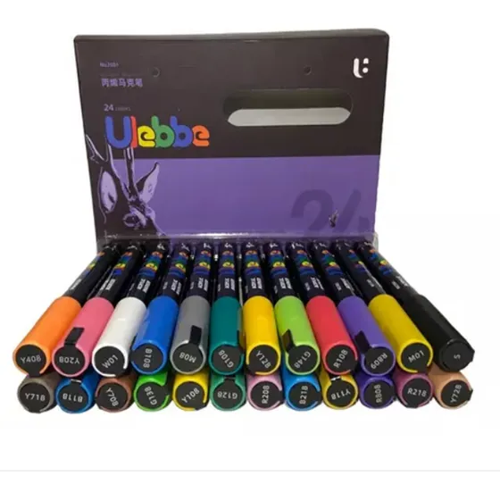 Marcadores De Acrilico Tipo Posca X 24 Tod Superficie.ulebbe
