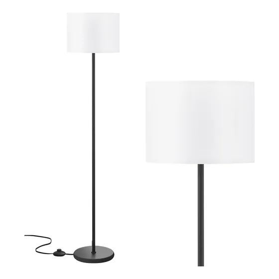 Lámpara De Pie Led Diseño Simple Negro Para Sala Y Oficina