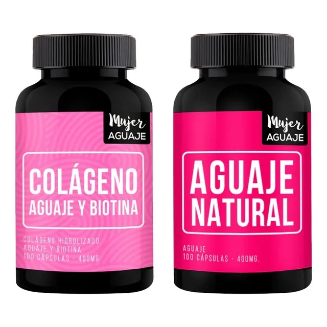 Colágeno, Aguaje Y Biotina + Aguaje Natural Mujer Aguaje