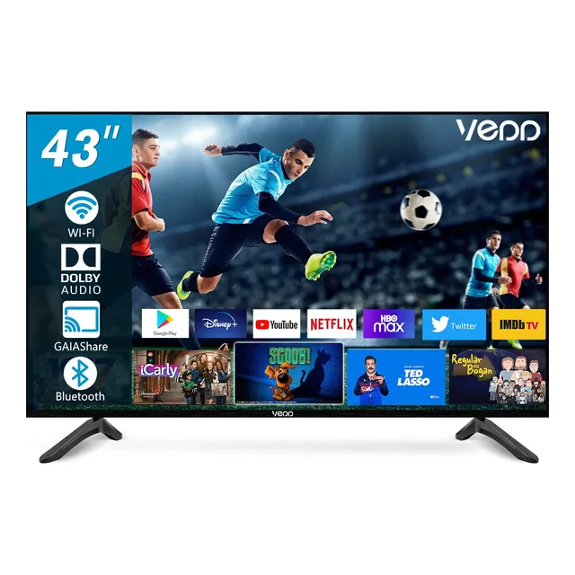 Vedd® Smart Tv De Pantalla 43 Pulgadas Led Tv 2k Televisores