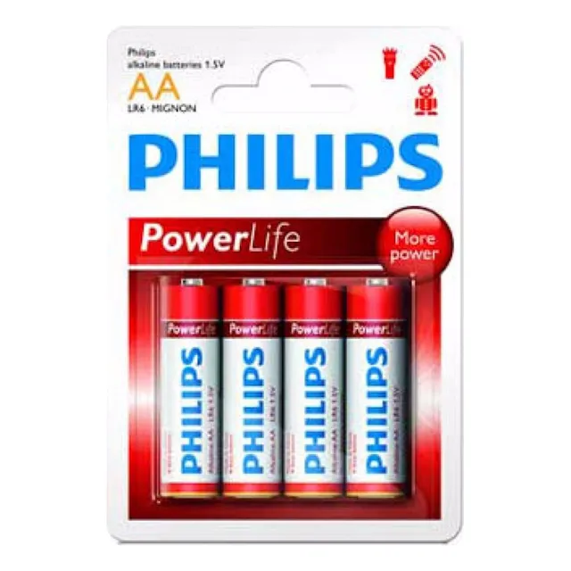 Pilas Philips AA Alcalinas Blister X4 Unidades