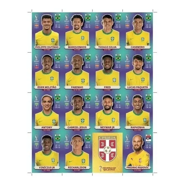 Arquivo Pdf Com Todas As Figurinhas Da Copa Qatar 2022