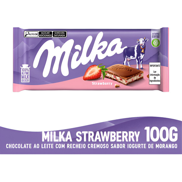 Chocolate Milka Morango 100g Chocolate Milka Morango 100g