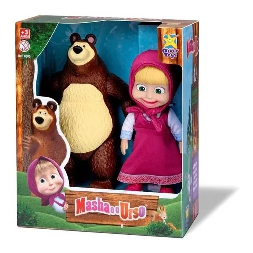Masha E O Urso Em Vinil Divertoys Licenciado
