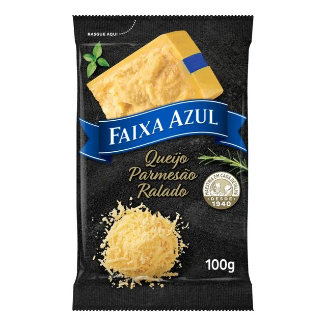 Queijo Parmesão Ralado Faixa Azul Vigor Pacote 100g