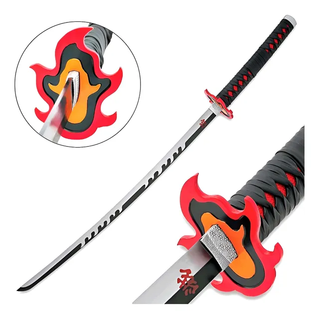 Espada Katana Demon Slayer Tamaño Real Tanjiro Madera Impor
