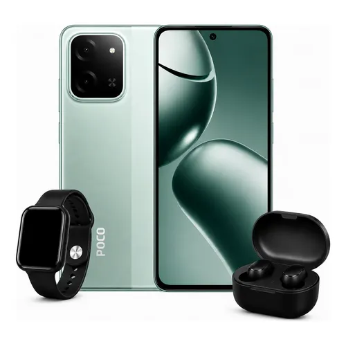 Smartphone Poco C85 6+6gb + 128gb, Verde | Parcelamento sem juros