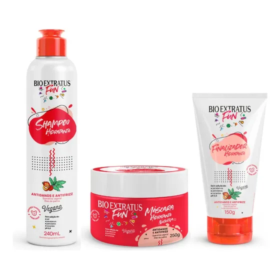 Kit 3 Produtos Fun Hidratante Bio Extratus