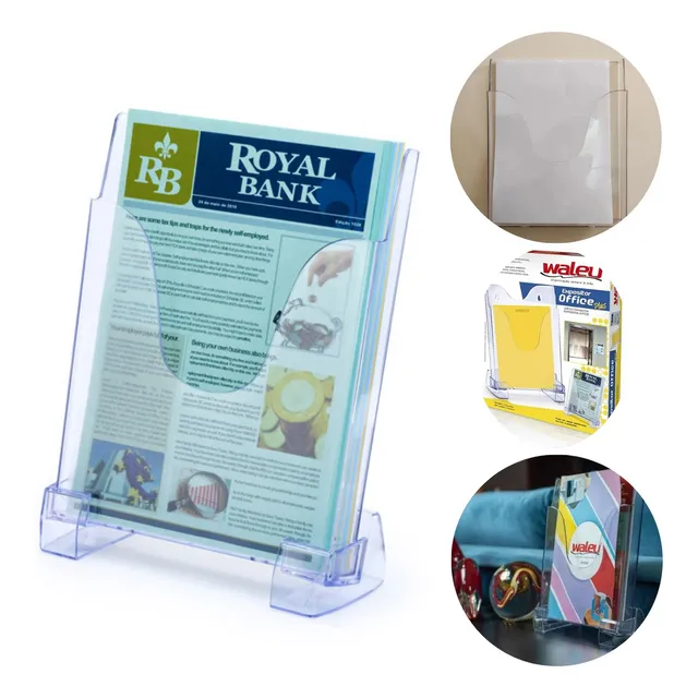 Expositor Para Avisos De Mesa Ou Parede  A4 Com Suporte