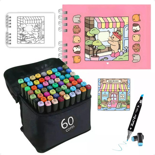 Set De Libros Para Colorear Con 60 Lápices De Colores Set De Libros Para Colorear Con 60 Lápices De Colores