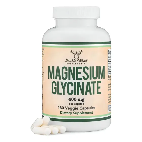 Glicinato de Magnesio Vegano Double Wood 400mg 180 Caps | Cuotas sin interés