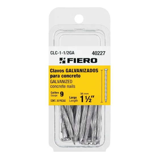 Caja Con 144 Blíster Con 20 Clavos Galvanizados P/concreto 1