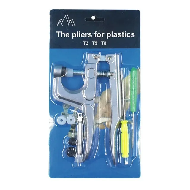 Prensa Remachadora Broches Plásticos T3 T5 T8 Botones Clip