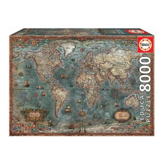 Rompecabezas Educa 8000 Piezas Mapamundi Histórico 18017