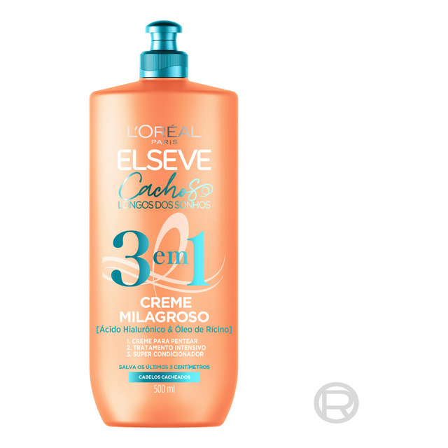 Creme Milagroso 3 Em 1 Elseve Cachos Dos Sonhos 500ml Creme Milagroso 3 Em 1 Elseve Cachos Dos Sonhos 500ml